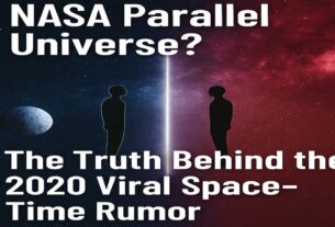 NASA parallel universe illustration showing mirrored figures in space