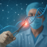 CRISPR-Cas9 Gene Editing Illustration in Lab