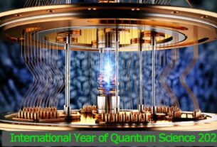 International Year of Quantum Science 2025 banner with quantum computing background