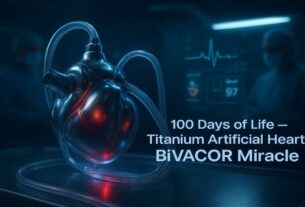 Titanium Artificial Heart BiVACOR representing medical innovation and human survival breakthrough